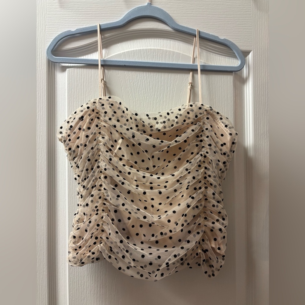 LOFT Cream Polka Dot Camisole
